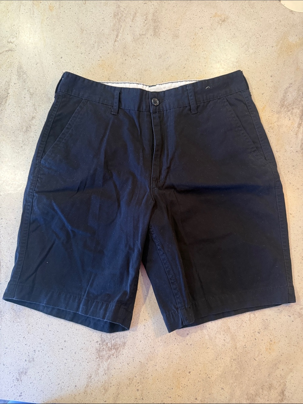 St. John's Bay Navy Flat-Front Cotton Shorts
